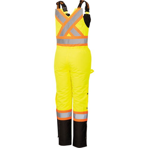 5041BBW Women's High-Visibility Waterproof Safety Overalls, Polyester, X-Small, Black/High Visibility Lime-Yellow CSL Industriel Inc.