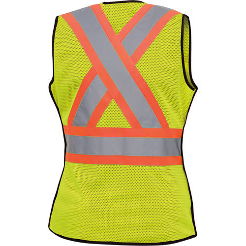 489 Veste de s&eacute;curit&eacute; d&eacute;tachable haute visibilit&eacute;, Jaune lime haute visibilit&eacute;, T-petit, Polyester CSL Industriel Inc.