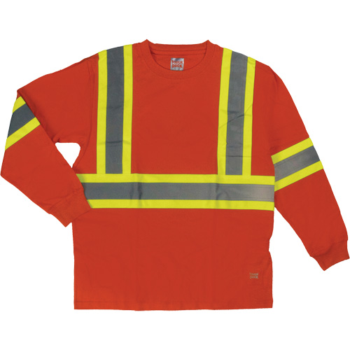 Long Sleeve Safety T-Shirt, Cotton, X-Small, High Visibility Orange CSL Industriel Inc.