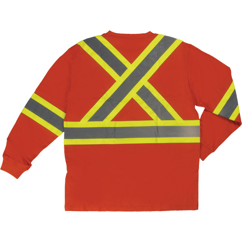 Long Sleeve Safety T-Shirt, Cotton, X-Small, High Visibility Orange CSL Industriel Inc.