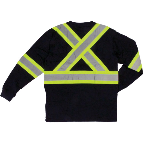 Long Sleeve Safety T-Shirt, Cotton, X-Small, Black CSL Industriel Inc.