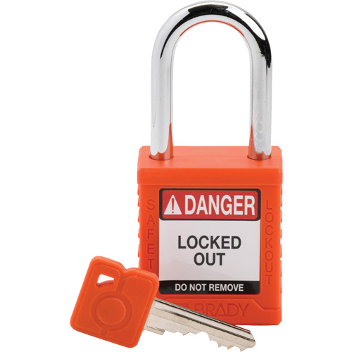 Velocity Lockout Padlock, Orange, Keyed Different, Nylon, 1-1/2" Width CSL Industriel Inc.