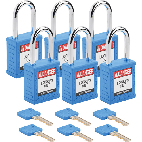 Velocity Lockout Padlocks, Blue, Keyed Alike, Nylon, 1-1/2" Width CSL Industriel Inc.