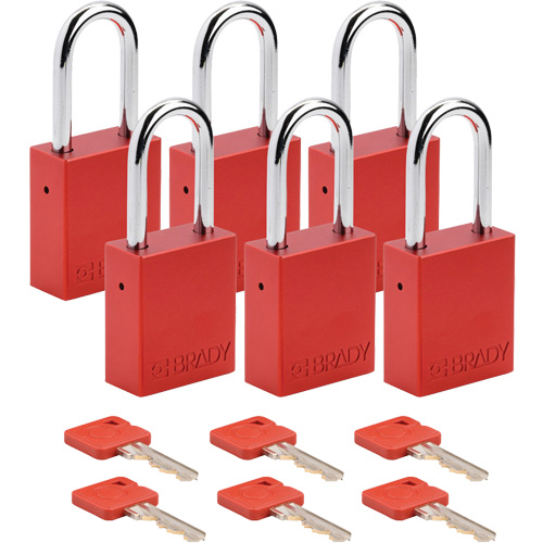 Velocity Lockout Padlocks, Red, Keyed Alike, Aluminum, 1-1/2" Width CSL Industriel Inc.