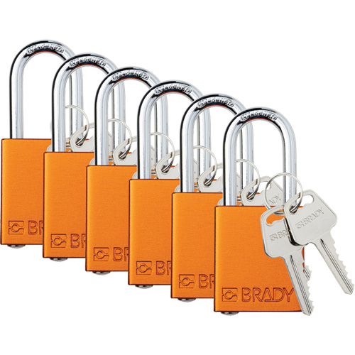 Velocity Lockout Padlocks, Orange, Keyed Alike, Aluminum, 1-1/2" Width CSL Industriel Inc.