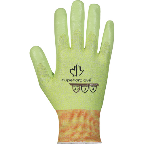 Gants r&eacute;sistant aux coupures haute visibilit&eacute; S18TAXFN, Taille 6, Calibre 18, Rev&ecirc;tement Mousse de nitrile, Enveloppe en TenActiv, ASTM ANSI niveau A9 CSL Industriel Inc.