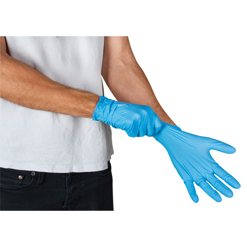 Emballages de gants jetables pour machine distributrice, Moyen, Nitrile, 4,5 mils, Sans poudre, Bleu, Classe 2 CSL Industriel Inc.