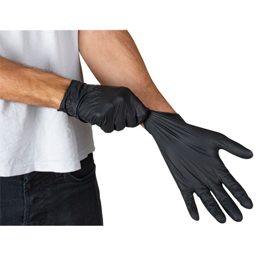 Emballages de gants jetables pour machine distributrice, Petit, Nitrile, 5 mils, Sans poudre, Noir, Classe 2 CSL Industriel Inc.