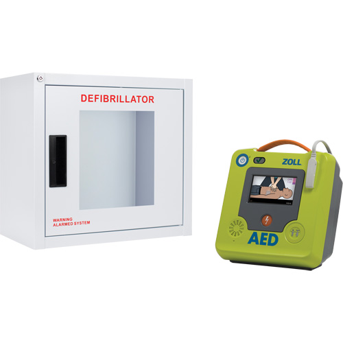 AED 3 AED & Wall Cabinet Kit, Semi-Automatic, English, Class 4 CSL Industriel Inc.