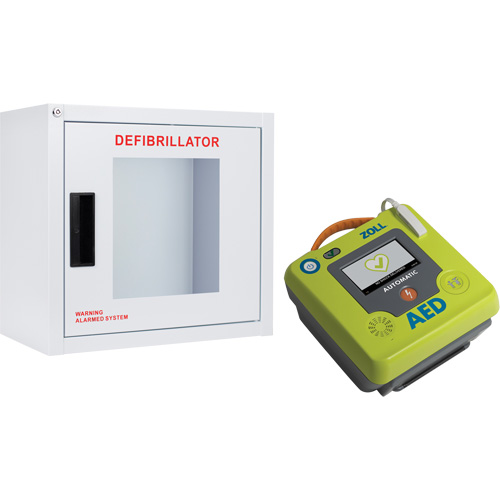 AED 3 AED & Wall Cabinet Kit, Semi-Automatic, French, Class 4 CSL Industriel Inc.