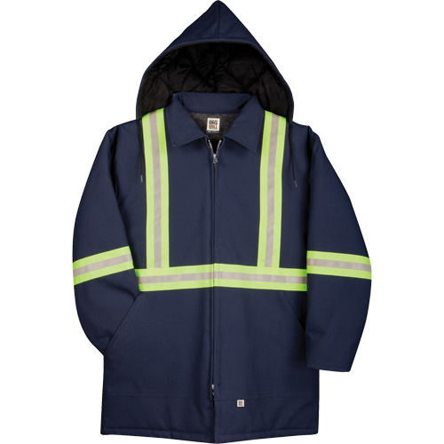 Parka en canard de premi&egrave;re qualit&eacute; avec mat&eacute;riau r&eacute;fl&eacute;chissant, Bleu marine, 2T-Grand CSL Industriel Inc.