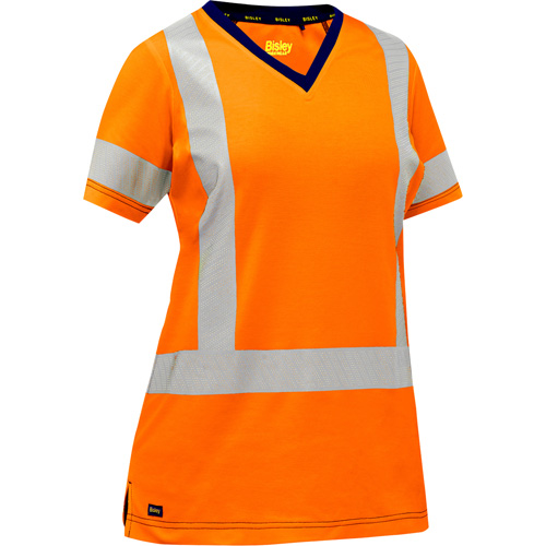 Bisley&reg; Women's X-Back Short Sleeve Shirt, Poly-Cotton, Small, High Visibility Orange CSL Industriel Inc.
