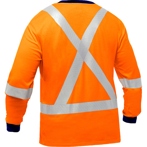 Bisley&reg; X-Back Long Sleeve Shirt, Poly-Cotton, Small, High Visibility Orange CSL Industriel Inc.