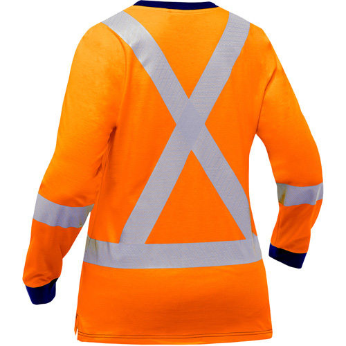 Bisley&reg; Women's X-Back Long Sleeve Shirt, Poly-Cotton, Small, High Visibility Orange CSL Industriel Inc.