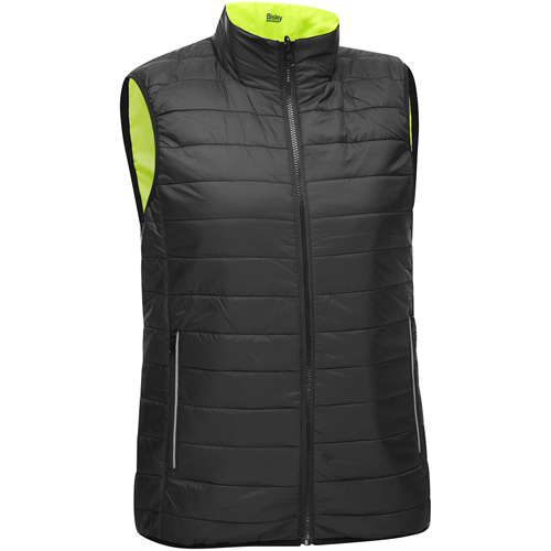 Veste bouffante, enveloppante et r&eacute;versible avec X au dos Bisley pour femmes, Jaune lime haute visibilit&eacute;, Petit, Polyester CSL Industriel Inc.