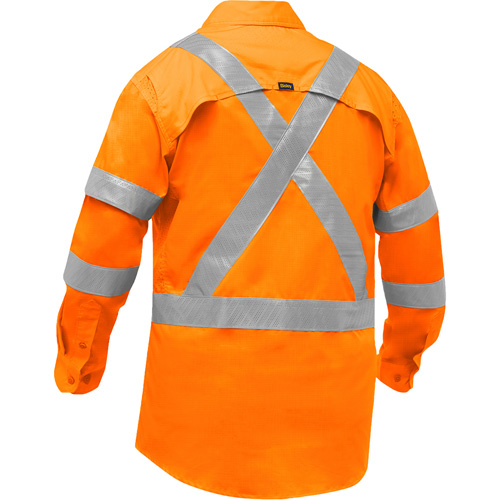 Bisley&reg; X-Back Women's Long Sleeve Work Shirt with X-Airflow, Poly-Cotton, Small, High Visibility Orange CSL Industriel Inc.