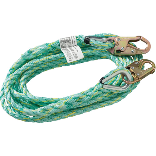 VL-1122-100 Vertical Lifeline Rope with Anchor End Snap Hook, Copolymer CSL Industriel Inc.