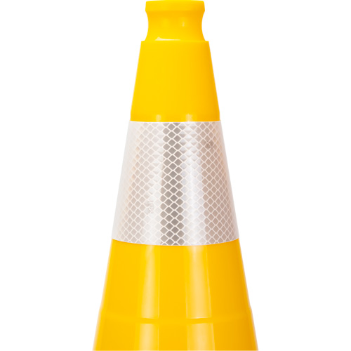 Premium Traffic Cone, 28", Yellow, 4" Reflective Collar(s) CSL Industriel Inc.