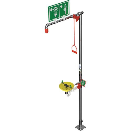 Douche combin&eacute;e avec cuvette ouverte en ABS et entr&eacute;e sup&eacute;rieure, Socle CSL Industriel Inc.