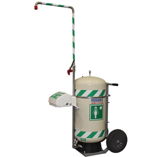Douche d'urgence mobile et ind&eacute;pendant avec douche oculaire et faciale, Capacit&eacute; 30 gal., Conformit&eacute; Aucune CSL Industriel Inc.