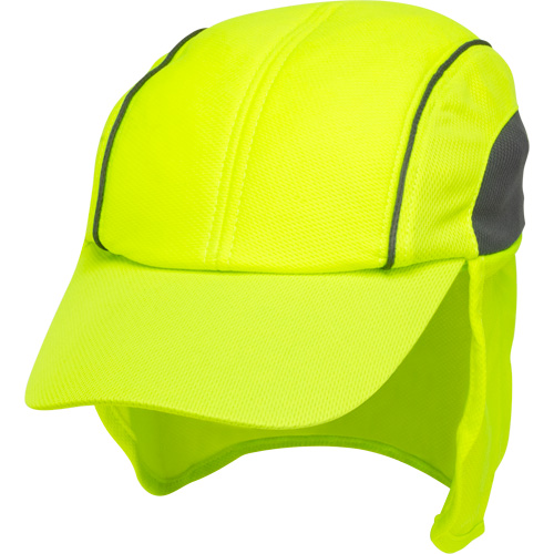 Chapeaux de refroidissement avec voiles pour le cou, Lime haute visibilit&eacute; CSL Industriel Inc.