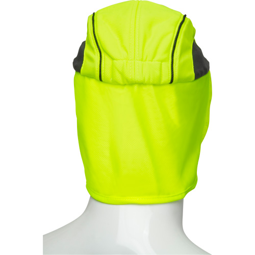 Chapeaux de refroidissement avec voiles pour le cou, Lime haute visibilit&eacute; CSL Industriel Inc.