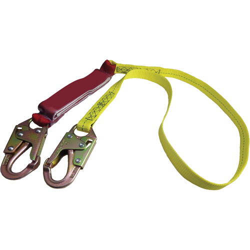 External Energy Absorber Lanyard with 3/4" Hook, 6', Snap Hook Center, Snap Hook Leg Ends, Polyester CSL Industriel Inc.