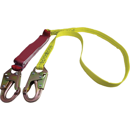 External Energy Absorber Lanyard with 3/4" Hook, 6', Snap Hook Center, Snap Hook Leg Ends, Polyester CSL Industriel Inc.