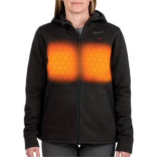 M12 Heated Hoodie with Battery, Women's, Medium, Black, Poly-Cotton CSL Industriel Inc.