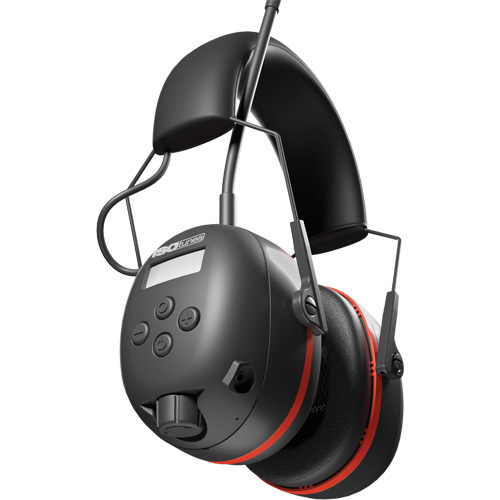 Black & Red Air Defender AM/FM Earmuffs, Headband Style, 24 dB CSL Industriel Inc.