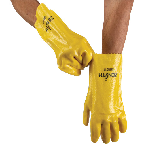 Rough-Finish Chemical-Resistant Gloves, Size 9, 12" L, PVC, Interlock Inner Lining, 47-mil CSL Industriel Inc.