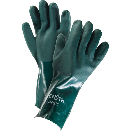 Double Dipped Green Gloves, 14" L, PVC, Cotton Jersey Inner Lining, 70-mil CSL Industriel Inc.