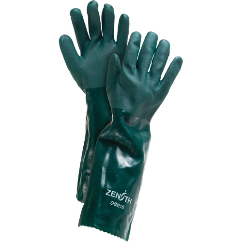 Double Dipped Green Gloves, 18" L, PVC, Cotton Jersey Inner Lining, 70-mil CSL Industriel Inc.