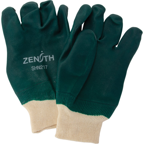 Gants verts &agrave; double enduit, 10" lo, PVC, Doublure en Jersey de coton, 70 mils CSL Industriel Inc.
