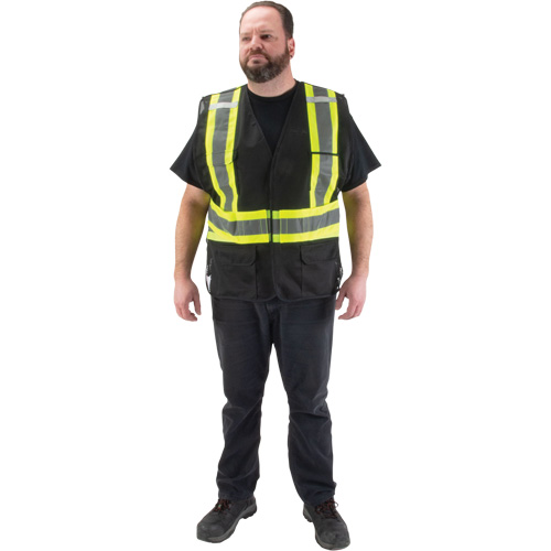 CSA Compliant Surveyor Vest, Black, Medium, Polyester CSL Industriel Inc.