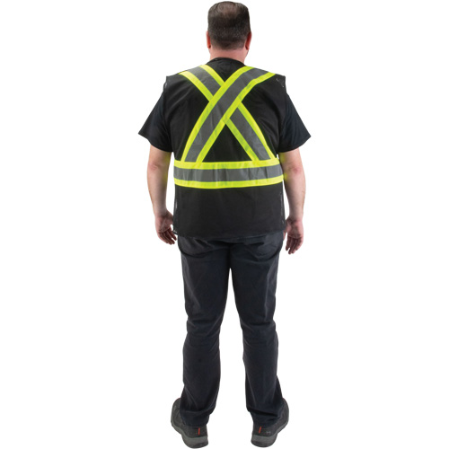 CSA Compliant Surveyor Vest, Black, Medium, Polyester CSL Industriel Inc.
