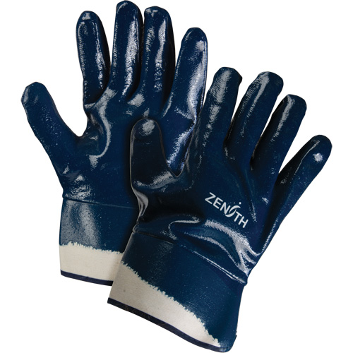 Gants &agrave; poignet de s&eacute;curit&eacute; de poids lourd, 10/T-Grand, R&ecirc;vetement Nitrile, Enveloppe en Coton CSL Industriel Inc.