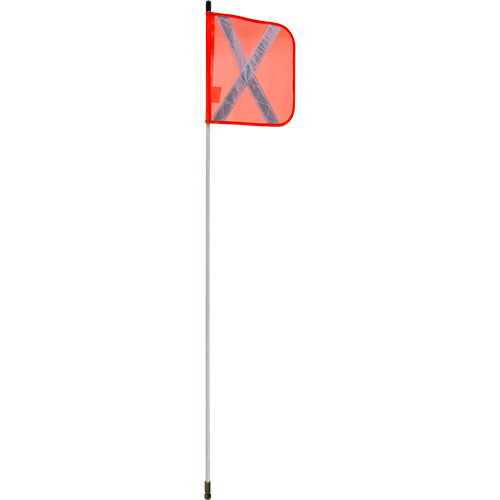 Tige de s&eacute;curit&eacute; robuste, Fixation Filet&eacute;, Hauteur 5', Orange avec X r&eacute;fl&eacute;chissant CSL Industriel Inc.