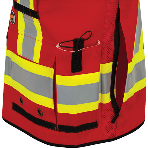 6678 High-Visibility Antimicrobial Mesh-Back Surveyor Vest, Red, Small, Polyester CSL Industriel Inc.