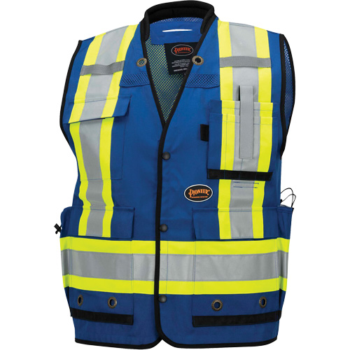 6681 High-Visibility Antimicrobial Mesh-Back Surveyor Vest, Royal Blue, Small, Polyester CSL Industriel Inc.