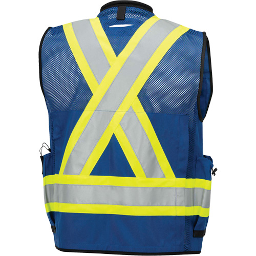 6681 High-Visibility Antimicrobial Mesh-Back Surveyor Vest, Royal Blue, Small, Polyester CSL Industriel Inc.