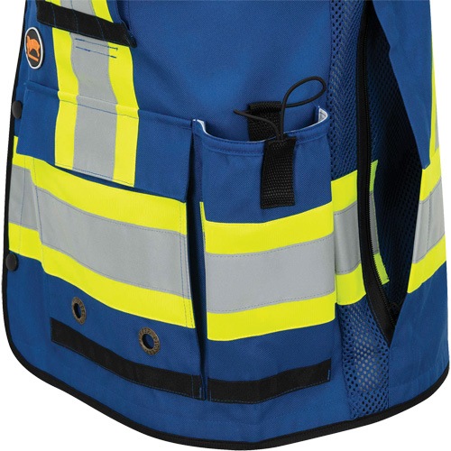 6681 High-Visibility Antimicrobial Mesh-Back Surveyor Vest, Royal Blue, Small, Polyester CSL Industriel Inc.