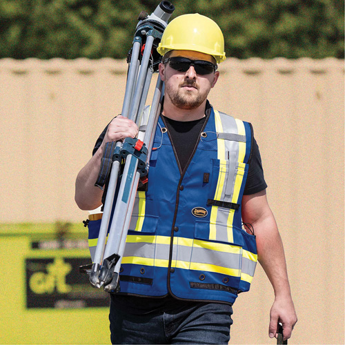 6681 High-Visibility Antimicrobial Mesh-Back Surveyor Vest, Royal Blue, Small, Polyester CSL Industriel Inc.