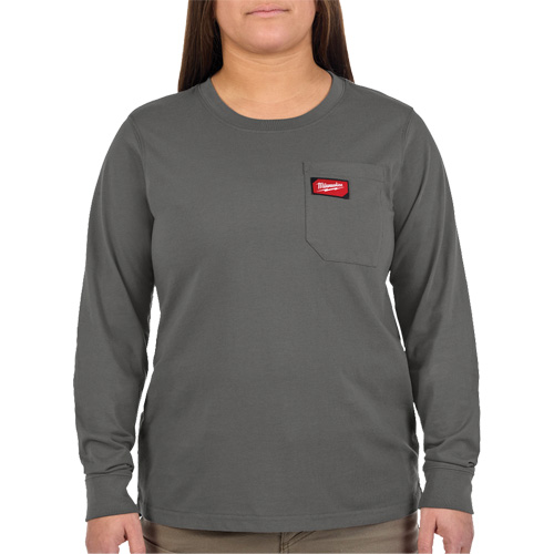 GRIDIRON Long Sleeve Pocket T-Shirt, Women's, 2X-Large, Grey CSL Industriel Inc.