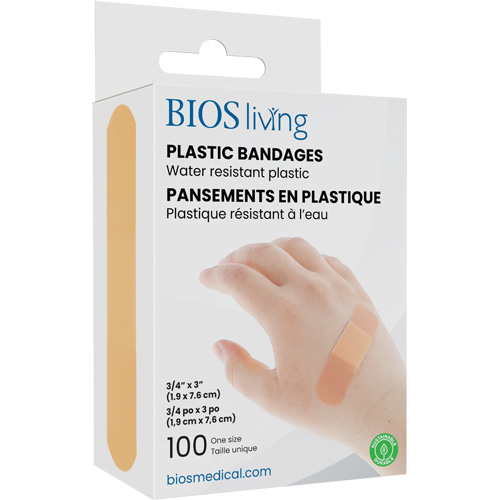 Bandages hydrofug&eacute;s, Rectangulaire/carr&eacute;e, 3", Plastique, St&eacute;rile CSL Industriel Inc.