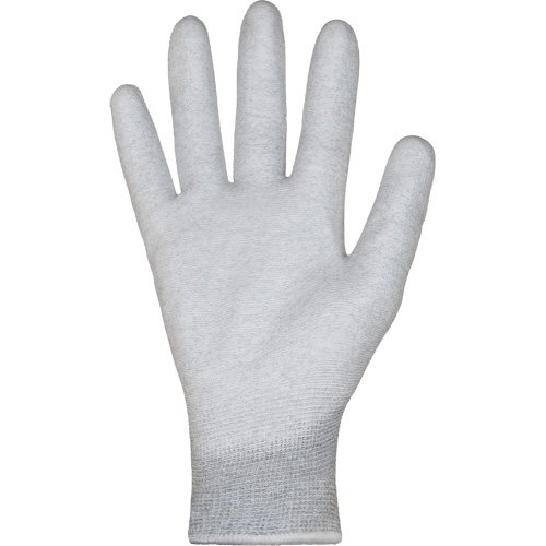 Gants blancs KnitActiv dissipatifs &eacute;lectrostatiques et peu pelucheux, 5, R&ecirc;vetement Polyur&eacute;thane, Calibre 13, Enveloppe en Nylon/Coton CSL Industriel Inc.