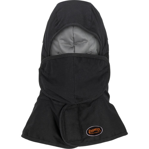 Pioneer 765A Flame-Resistant Quilted Hard Hat Liner with Long Neck & Detachable Mouthpiece, Black/Grey, Cotton/FR-Tech&reg;/Modacrylic/Nylon CSL Industriel Inc.