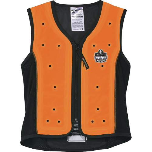 Chill-Its 6685 Dry Evaporative Cooling Vest with Zipper Closure, 4X-Large, Orange CSL Industriel Inc.