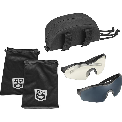 Ensemble de cache-œil pour lunettes de s&eacute;curit&eacute; MY6, Lentille Transparent/Fum&eacute;e, Antibu&eacute;e/Anti-&eacute;gratignures, ANSI Z87+ CSL Industriel Inc.