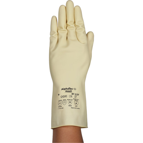 AlphaTec&reg; 87-137 Lightweight Natural Gloves, Size 10, 11.8" L, Rubber Latex, 16-mil CSL Industriel Inc.